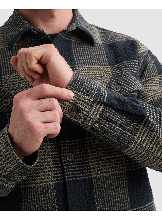 PSI2608229 5281 PME Legend Long sleeve shirt Structure Yarn Dyed Check Salute