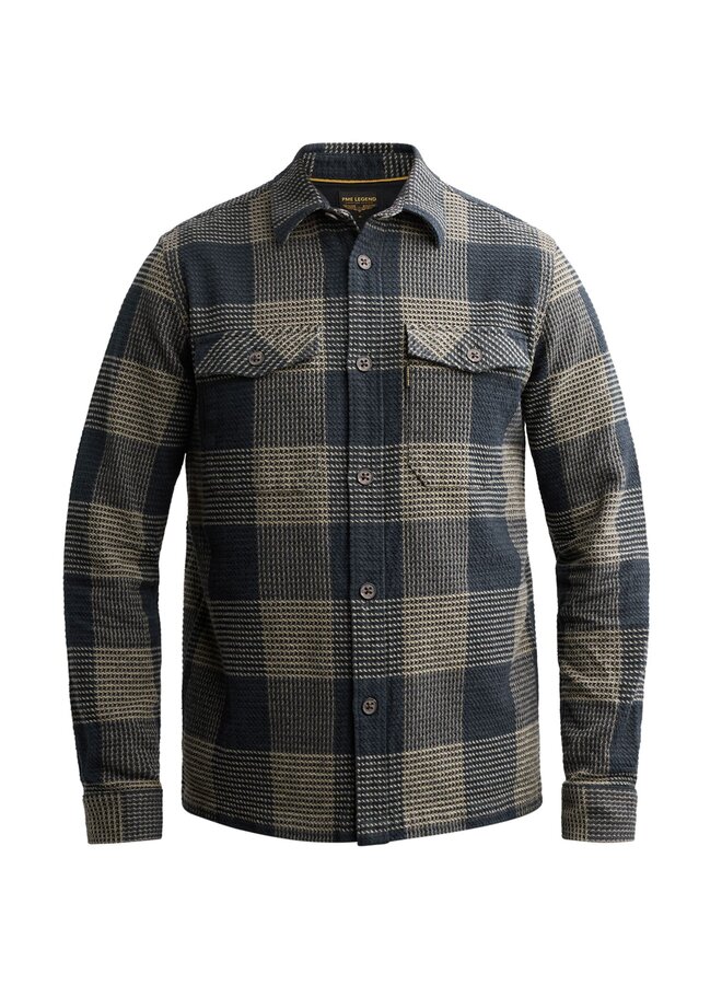 PSI2608229 5281 PME Legend Long sleeve shirt Structure Yarn Dyed Check Salute