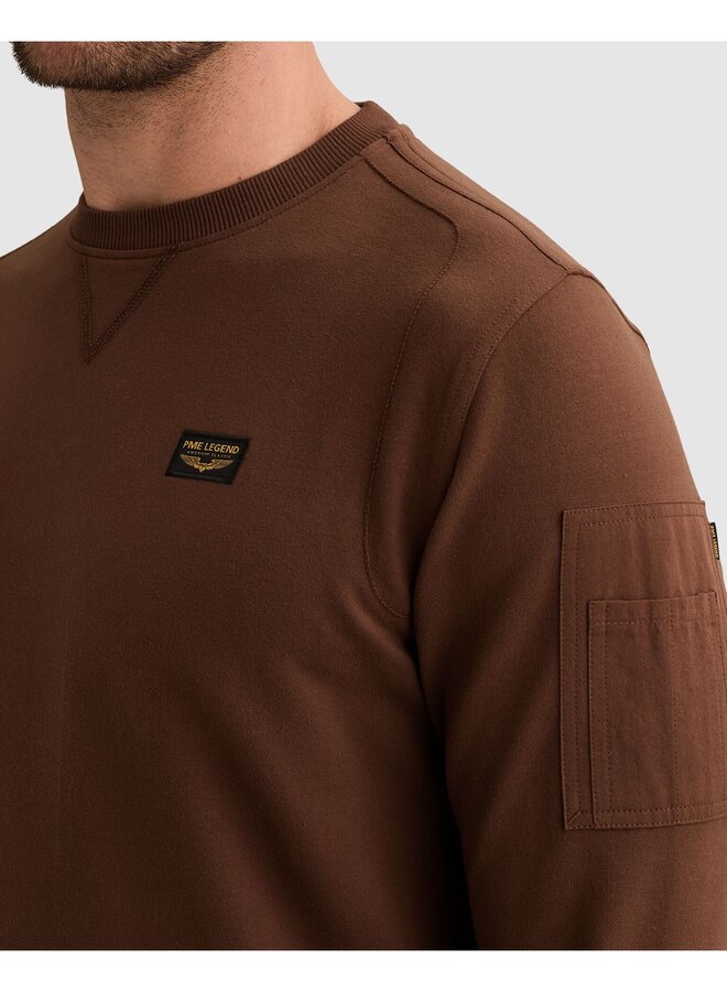 PLS2608499 8168 PME Legend Crewneck American Classic Cappuccino