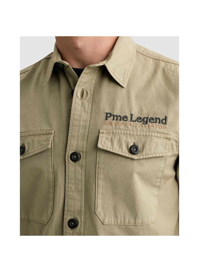PSI2608232 6485 PME Legend Long sleeve shirt Garment dye back print Overland Trek