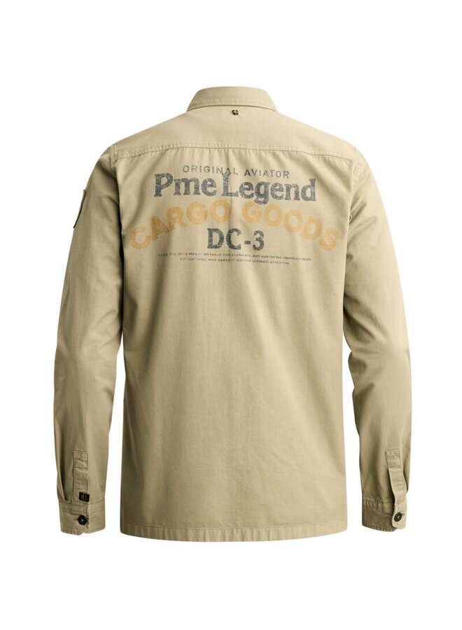 PSI2608232 6485 PME Legend Long sleeve shirt Garment dye back print Overland Trek
