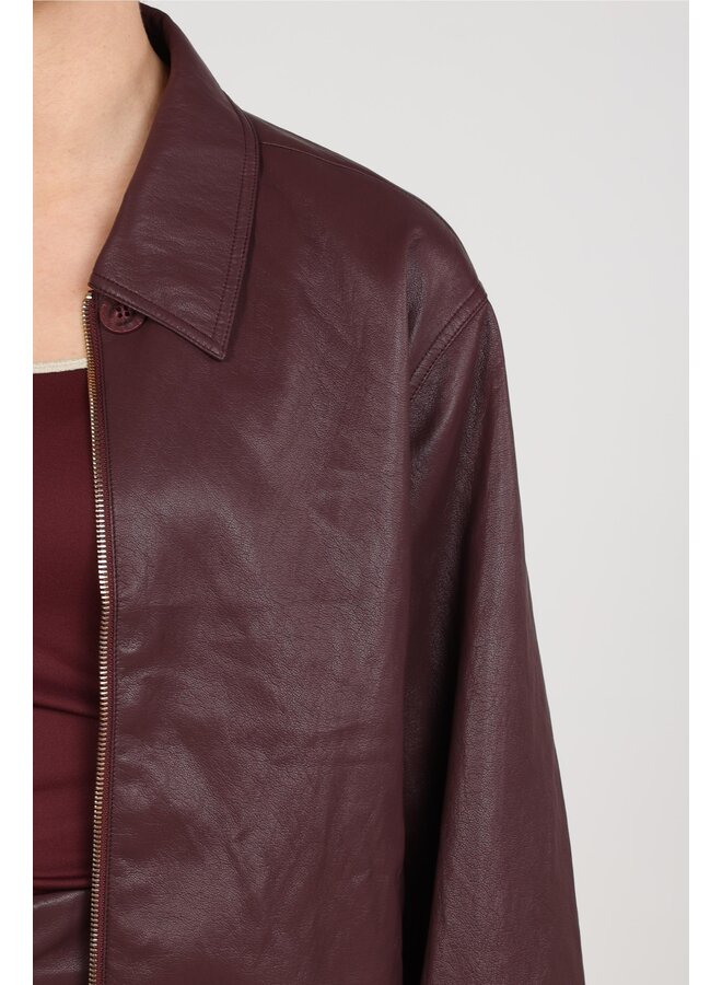 NKF13103 333 Nukus Dominique Jacket PU Cherry