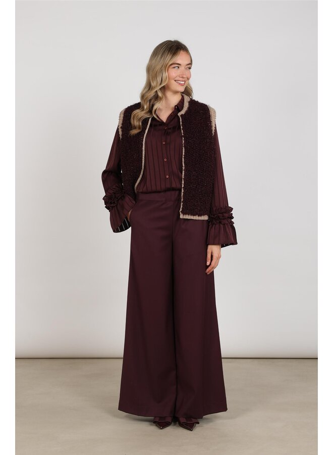NKF08031 396 Nukus Lana Gilet Cherry/Taupe