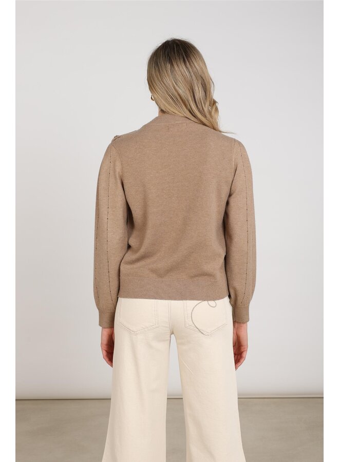 NKF03085 60 Nukus Molly Pullover Strass Taupe