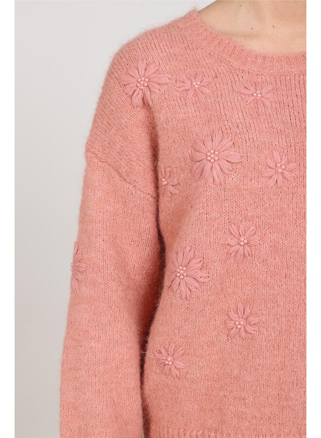 NKF03046 336 Nukus Konstanza Pullover Flower Rose
