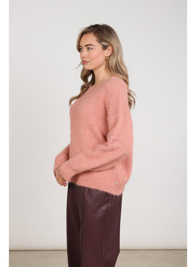 NKF03046 336 Nukus Konstanza Pullover Flower Rose