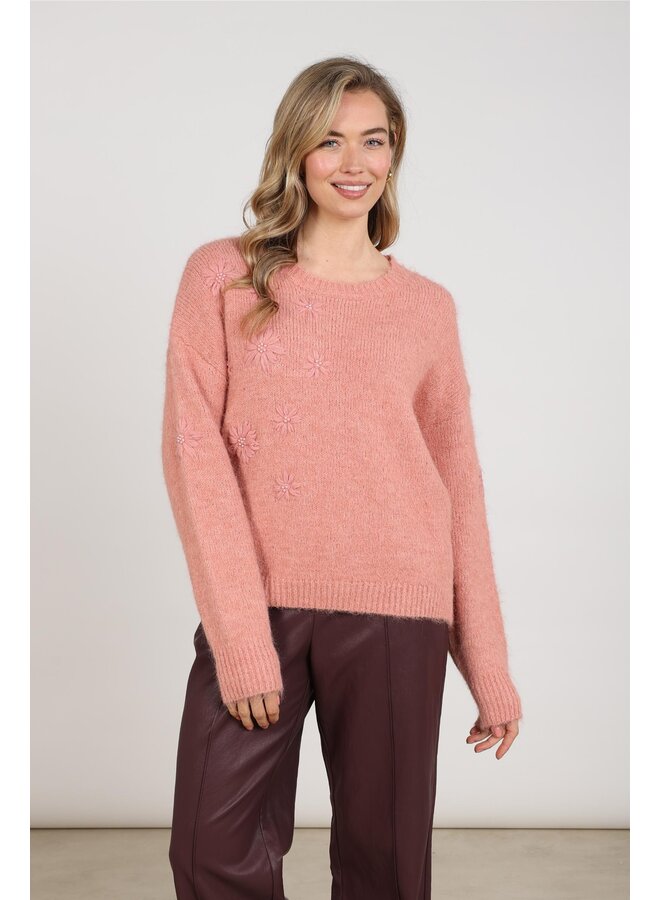 NKF03046 336 Nukus Konstanza Pullover Flower Rose
