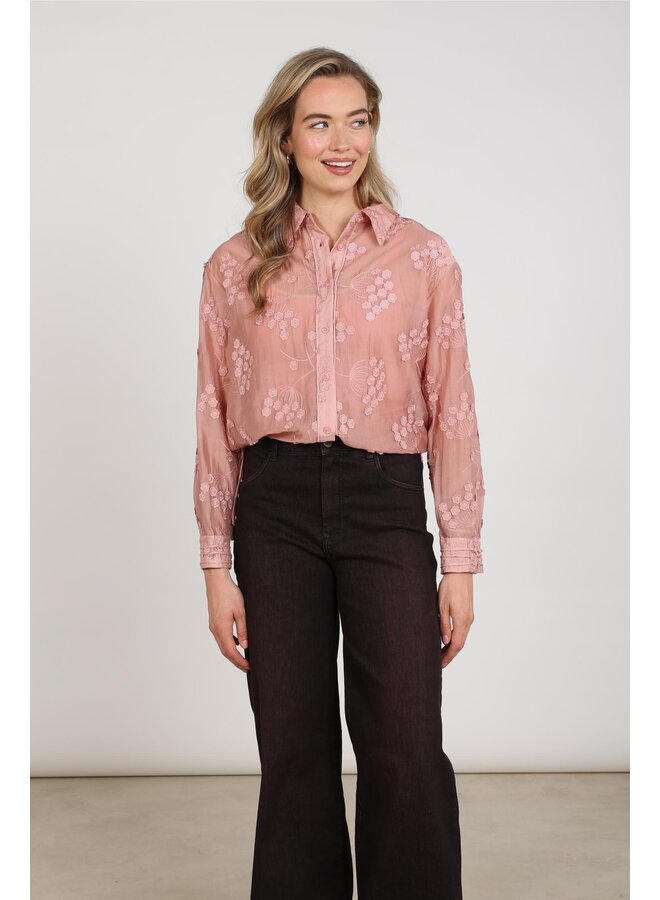 NKF02177 336 Nukus Aaliya Blouse Flower Rose