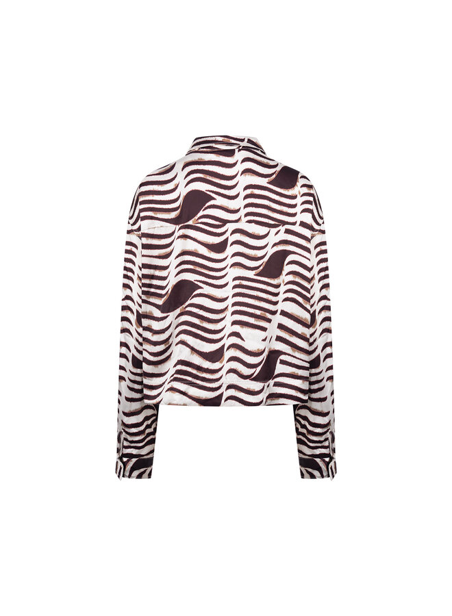 NKF02138 392 Nukus Adora Blouse Zebra Offwhite/Cherry