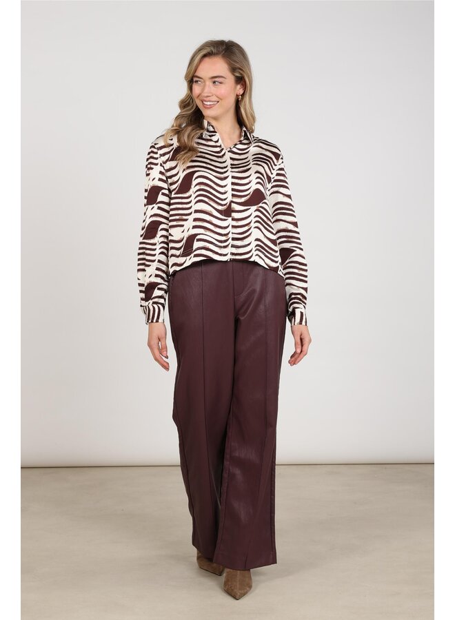 NKF02138 392 Nukus Adora Blouse Zebra Offwhite/Cherry