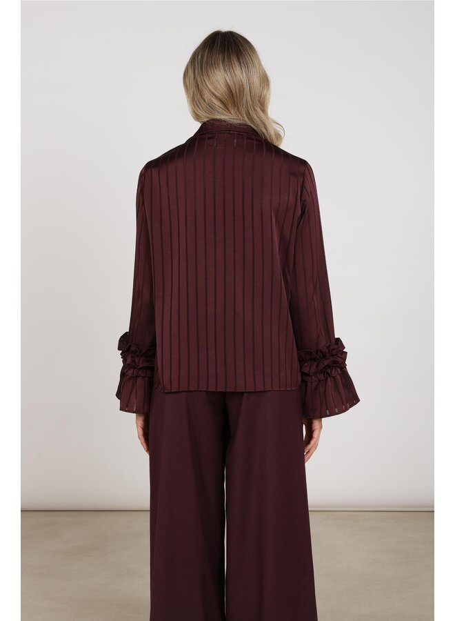 NKF02126 333 Nukus Amalia Blouse Stripe Cherry