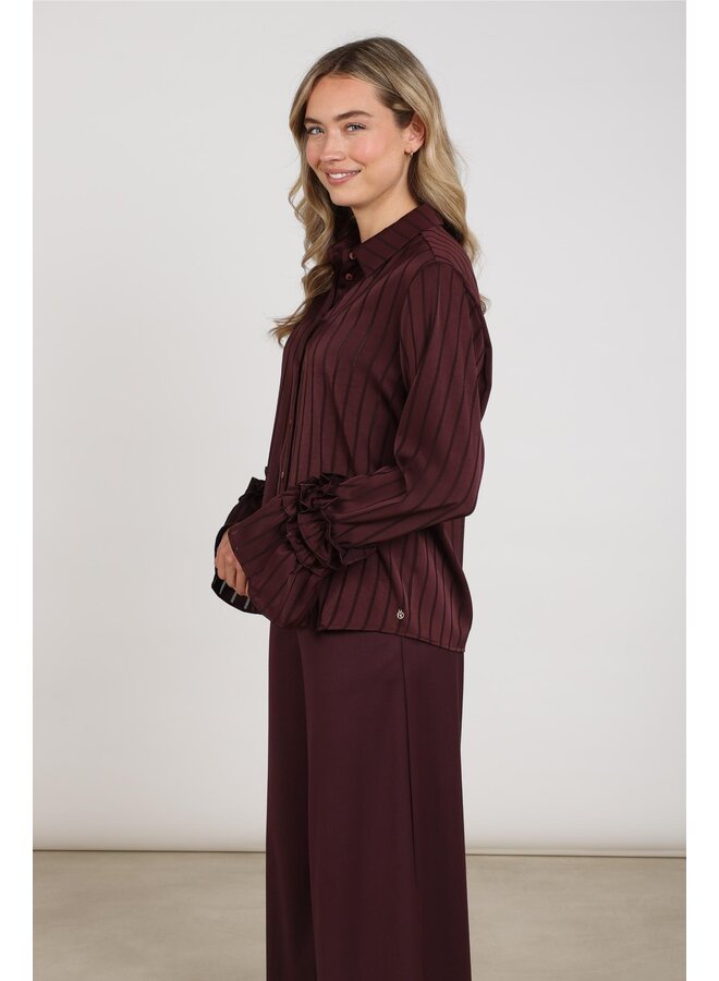 NKF02126 333 Nukus Amalia Blouse Stripe Cherry