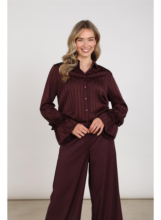 NKF02126 333 Nukus Amalia Blouse Stripe Cherry