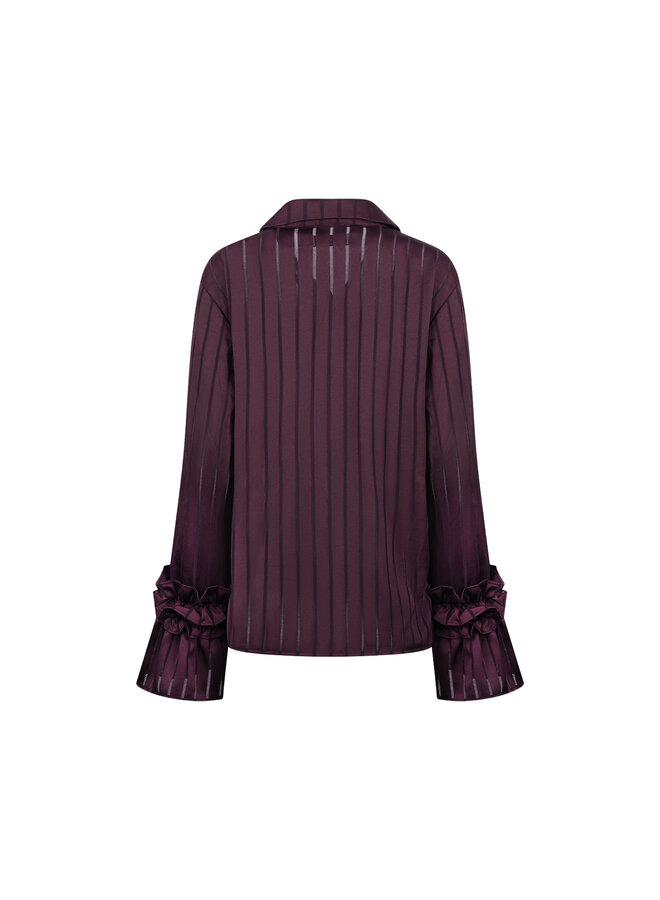 NKF02126 333 Nukus Amalia Blouse Stripe Cherry