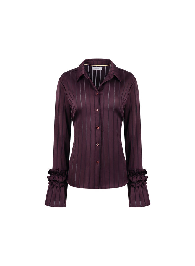 NKF02126 333 Nukus Amalia Blouse Stripe Cherry