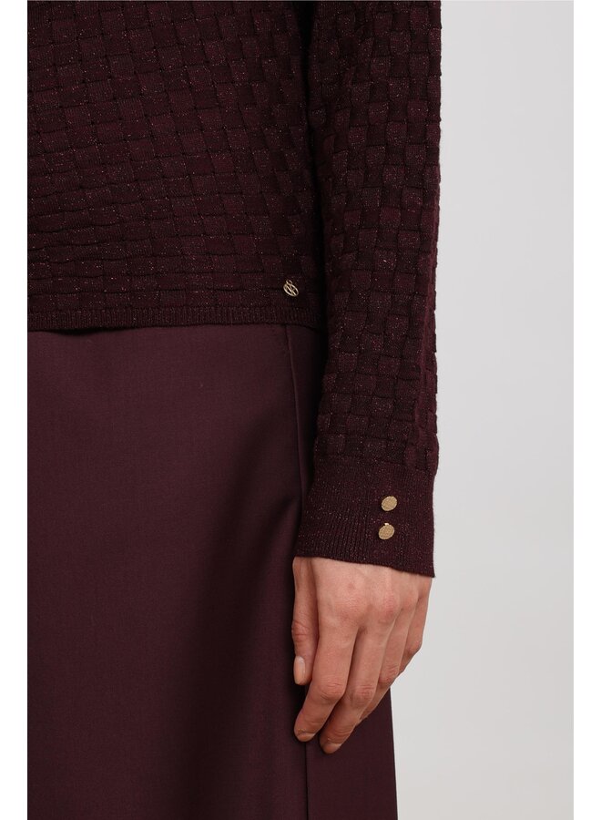 NKF01062 333 Nukus Kento Top Lurex Cherry