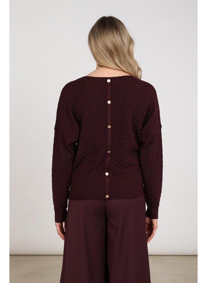 NKF01062 333 Nukus Kento Top Lurex Cherry