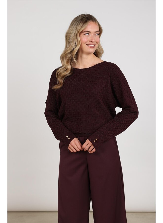 NKF01062 333 Nukus Kento Top Lurex Cherry