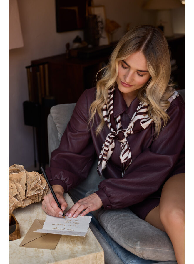 NKF16001 392 Nukus Cici Scarf Zebra Offwhite/Cherry