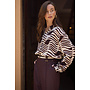 NKF02138 392 Nukus Adora Blouse Zebra Offwhite/Cherry
