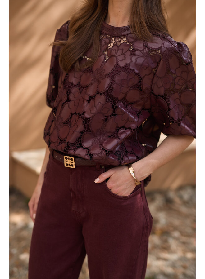 NKF09097 333 Nukus Petra Pants Cherry