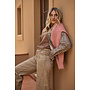 NKF02146 387 Nukus Bailey Blouse Check Sand/Rose