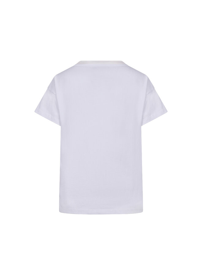 NKF04020 392 Nukus Senna T-shirt Offwhite/Cherry