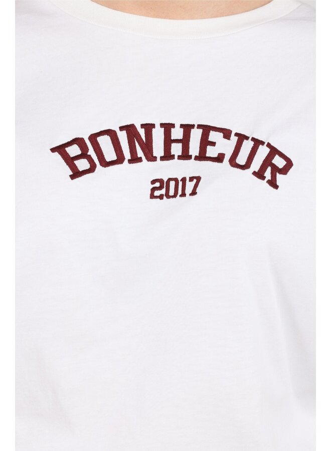 NKF04020 392 Nukus Senna T-shirt Offwhite/Cherry