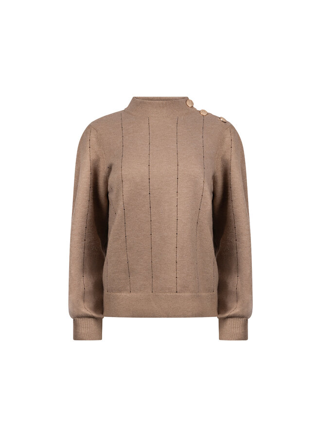 NKF03085 60 Nukus Molly Pullover Strass Taupe