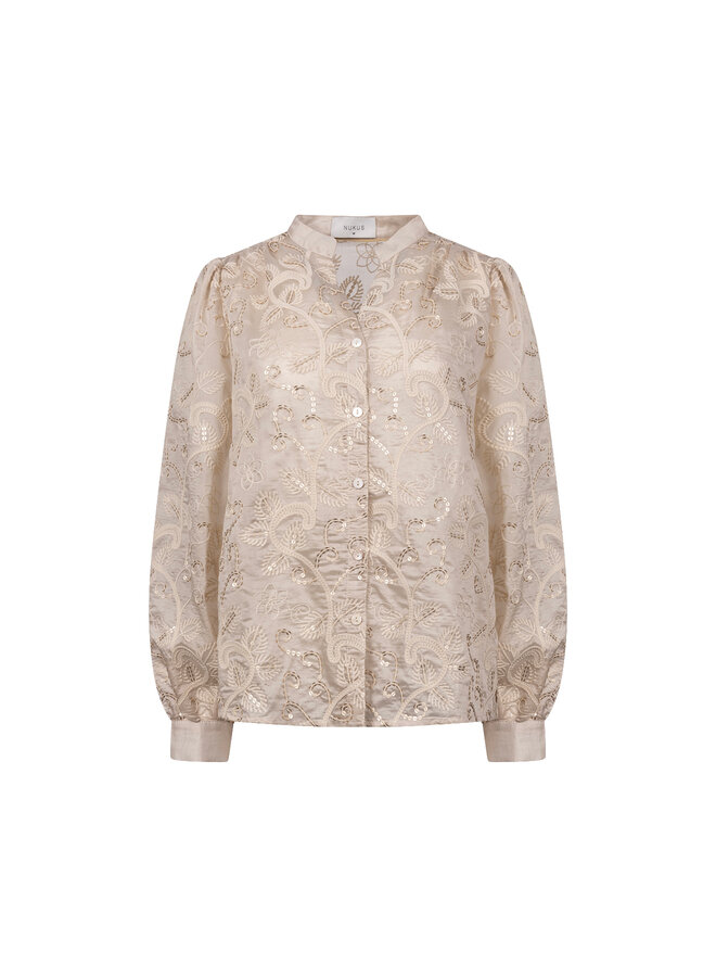 NKF02178 9 Nukus Antonella Blouse Embroidery Sand