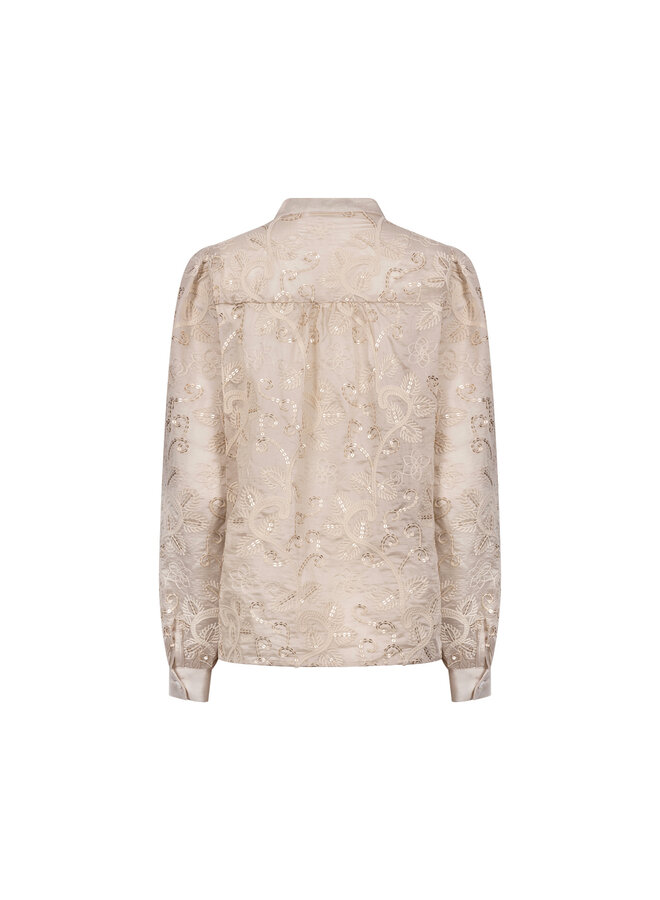 NKF02178 9 Nukus Antonella Blouse Embroidery Sand