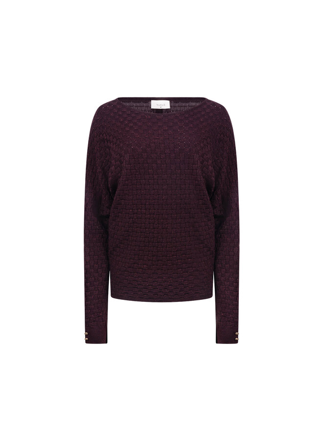 NKF01062 333 Nukus Kento Top Lurex Cherry