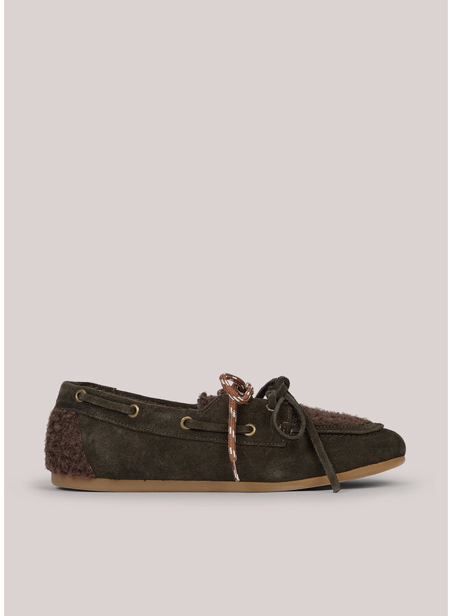 8s1113-8633 754 Summum Fancy booshoe with teddy Dark chocolate