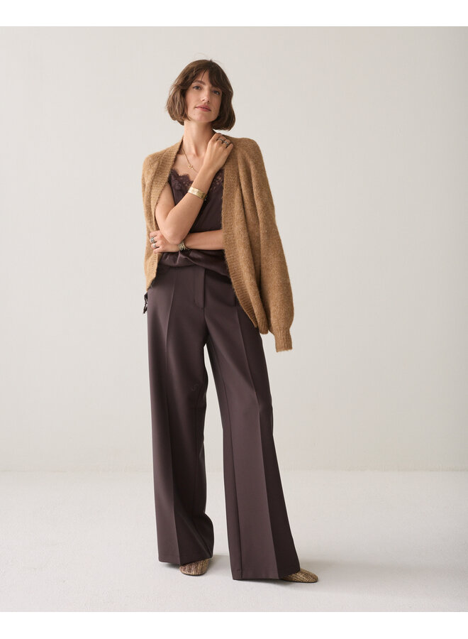 4s2369-11680 754 Summum Trousers Foam uni Dark chocolate