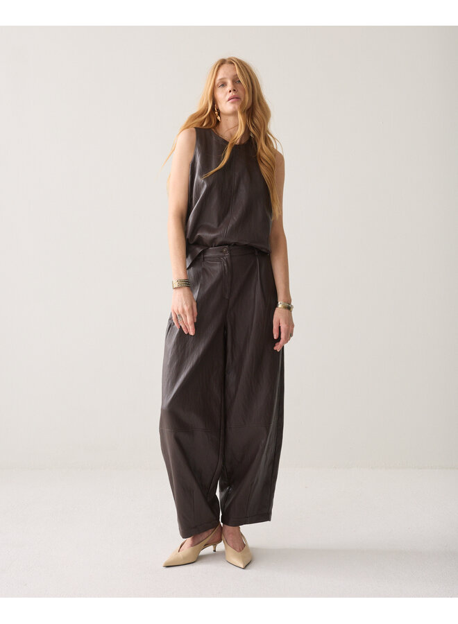 2s3557-12526 754 Summum Top Soft faux leather  Dark chocolate