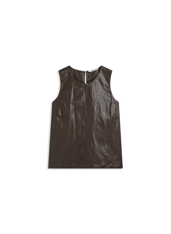 2s3557-12526 754 Summum Top Soft faux leather  Dark chocolate