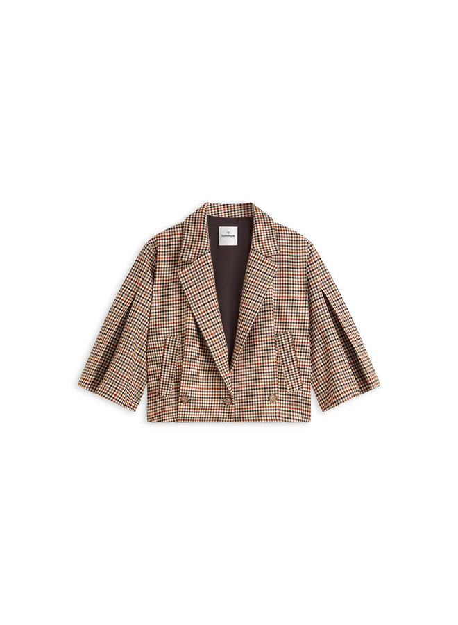 1s1331-12496 120 Summum Blazer Check goji berry Multicolour