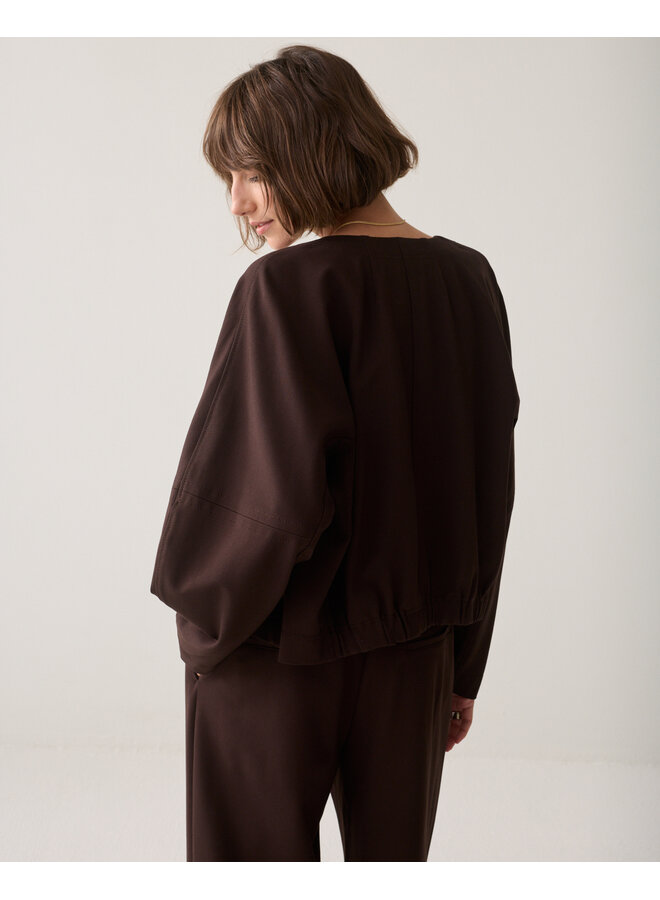 1s1326-11580 754 Summum Jacket Punto milano Dark chocolate