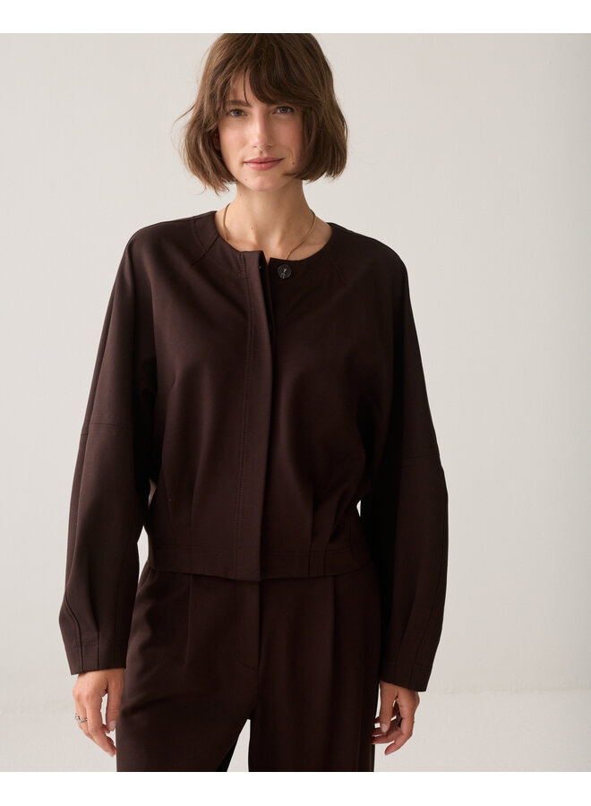 1s1326-11580 754 Summum Jacket Punto milano Dark chocolate
