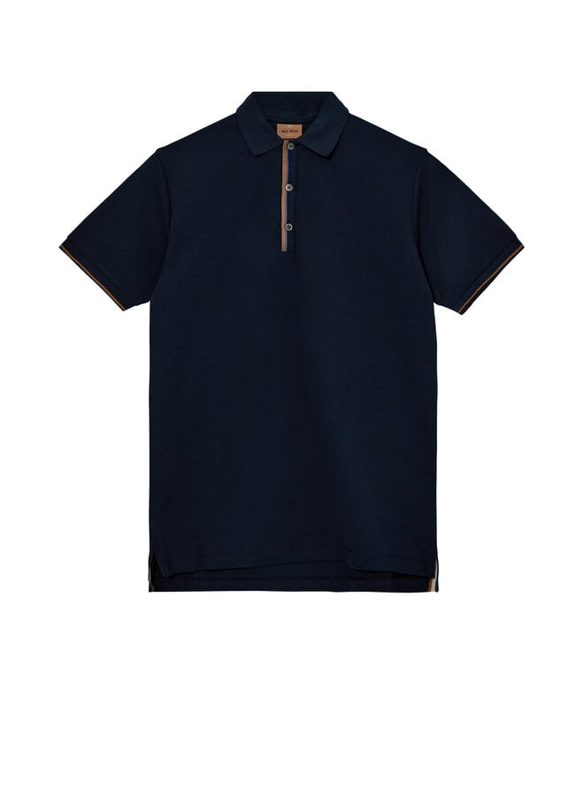 501990 469 MosMosh MMGHarvey Polo SS Tee Navy
