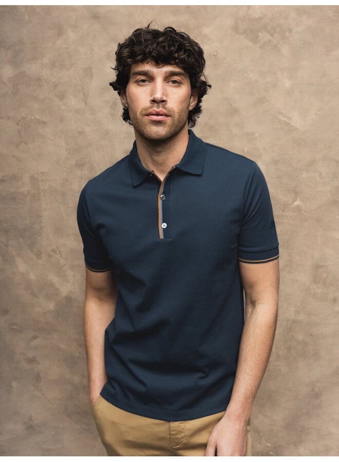 501990 469 MosMosh MMGHarvey Polo SS Tee Navy