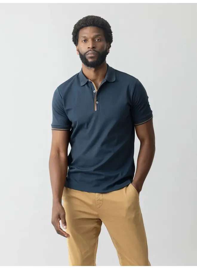 501990 469 Mos Mosh MMGHarvey Polo SS Tee Navy