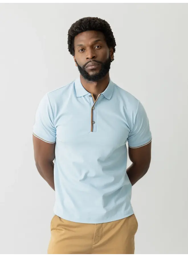 501990 425 MosMosh MMGHarvey Polo SS Tee Sky Blue