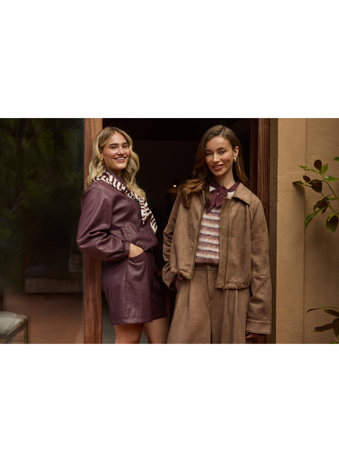 NKF13103 333 Nukus Dominique Jacket PU Cherry
