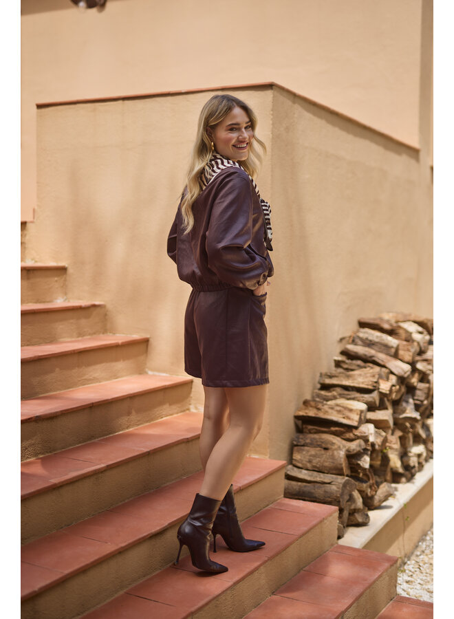 NKF13103 333 Nukus Dominique Jacket PU Cherry
