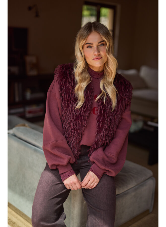 NKF03099 333 Nukus Nicola Pullover Cherry