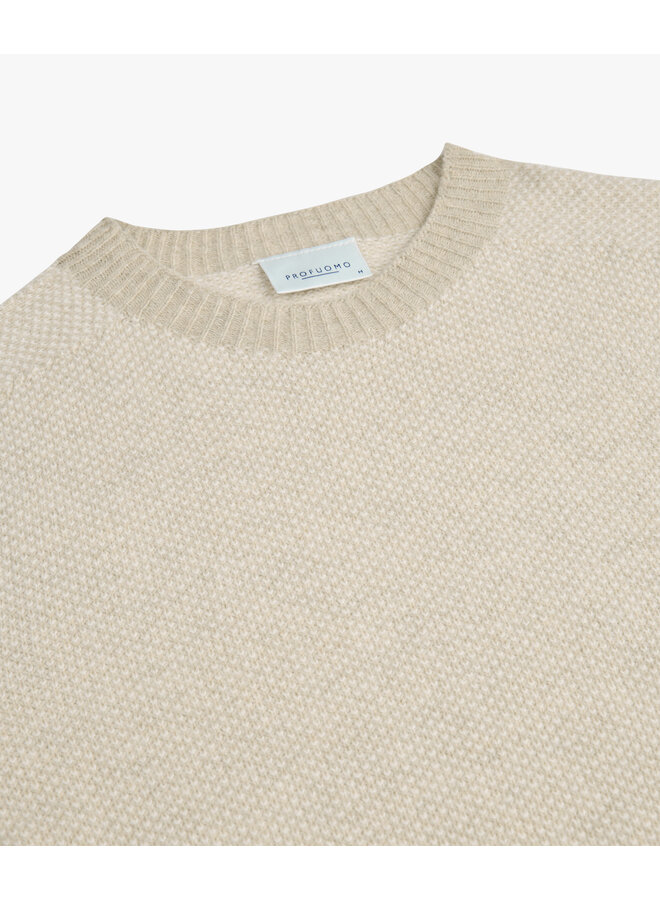 PPXJ30015B Profuomo pullover crew neck raw white