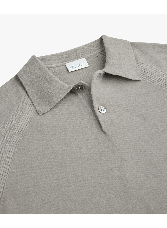PPXJ30036A Profuomo polo long sleeve grey