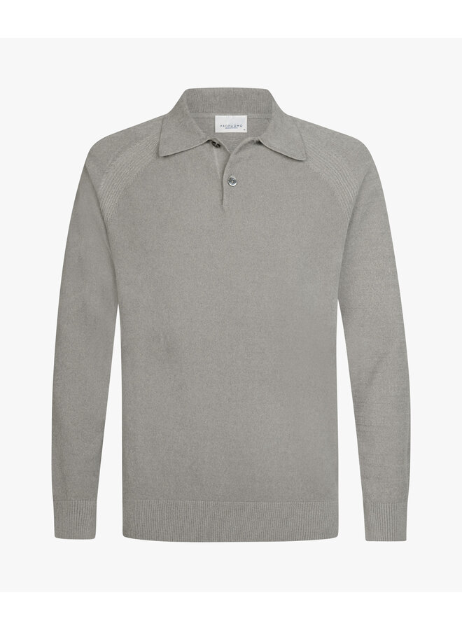 PPXJ30036A Profuomo polo long sleeve grey