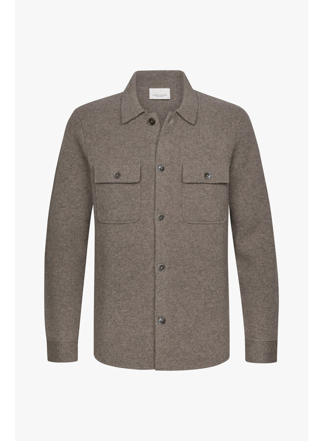 PPXF30006D Profuomo overshirt full button purple